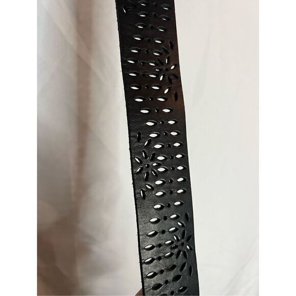 Aeropostale Dark Brown 100% Leather Belt Size Large Woman’s - Picture 3 of 9